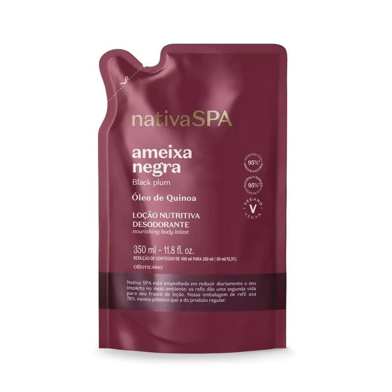 Refil Loção Desodorante Hidratante Corporal Nativa SPA Ameixa Negra 350ml - Foto 1
