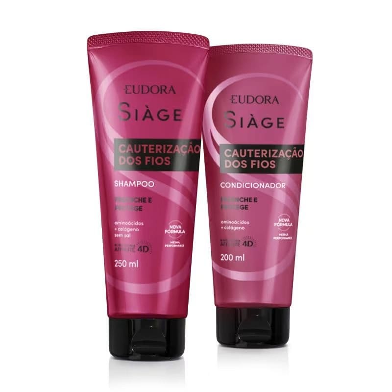 Combo Siàge Cauterização dos Fios: Shampoo 250ml + Condicionador 200ml - Foto 1