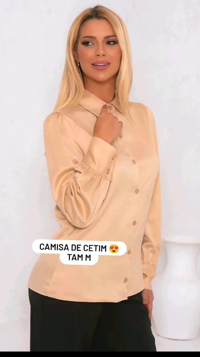 Camisa Feminina Acetinada - Foto 2