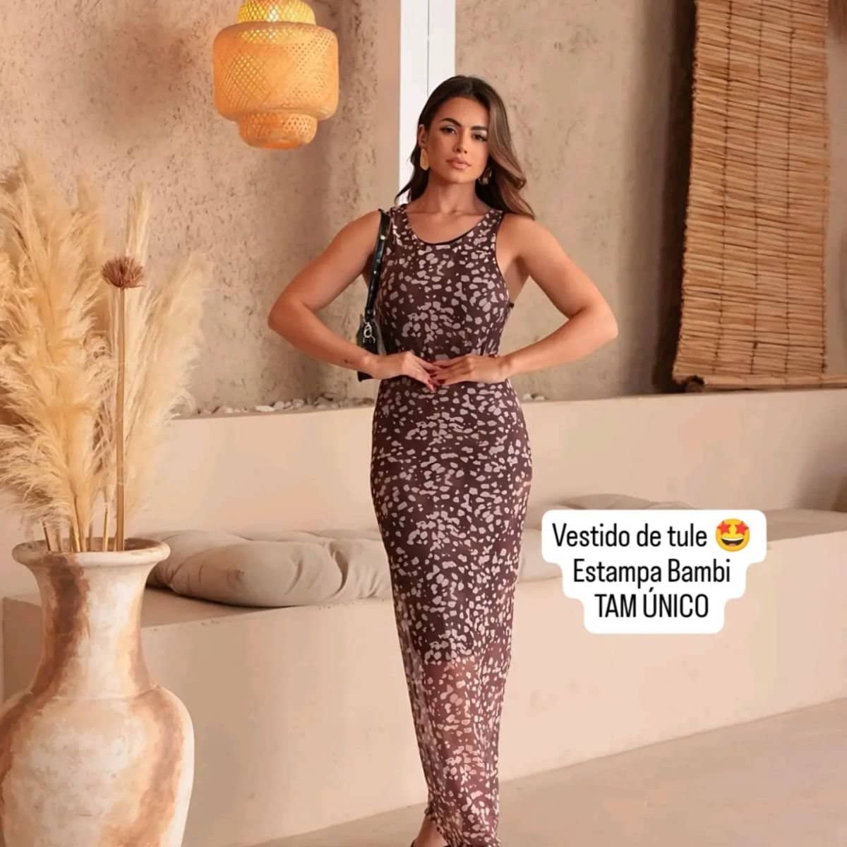 Vestido de tule estampas