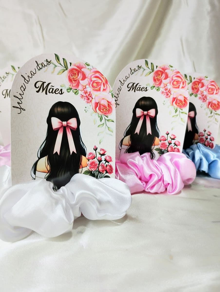 Scrunchie com card personalizados