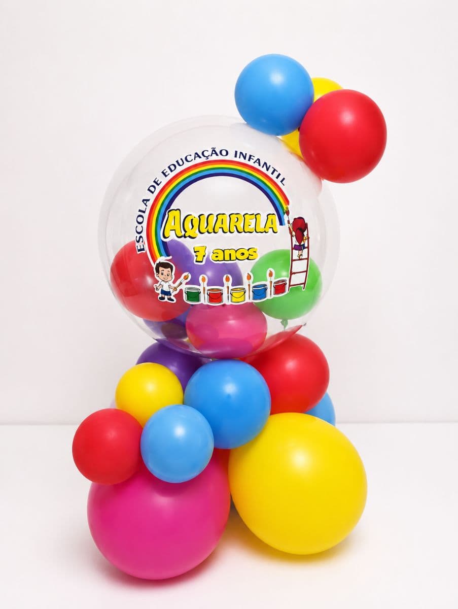 Balão temático personagens com apliques