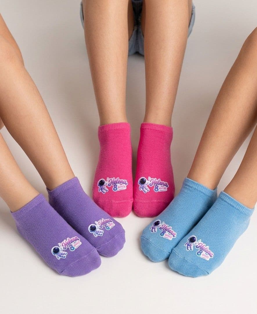 Meia infantil antiderrapante personalizada