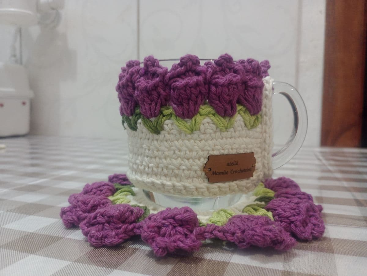 Kit porta copo+ capa de caneca