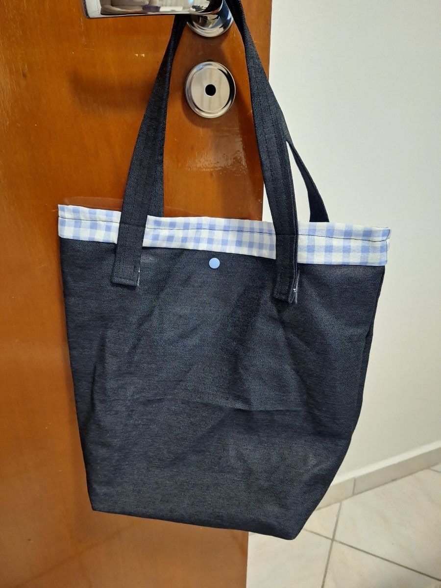 Bolsa Tote em Jeans - Foto 1
