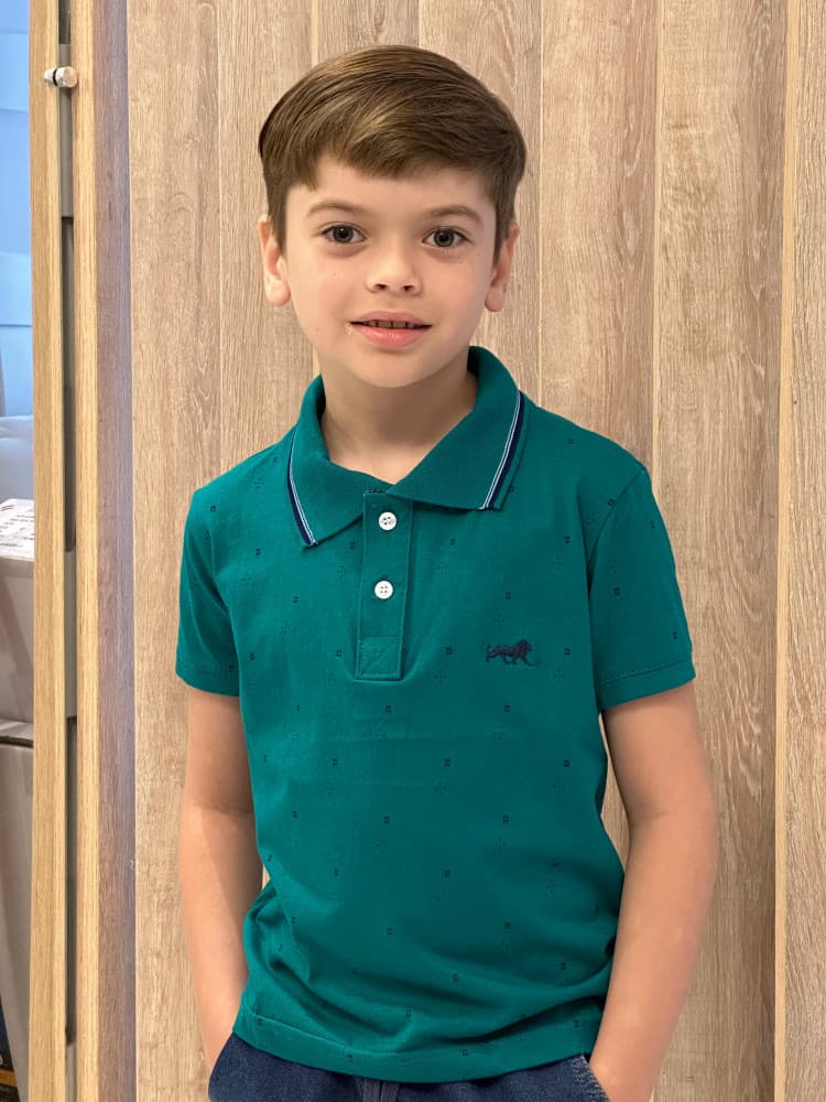 Camisa polo em algodão