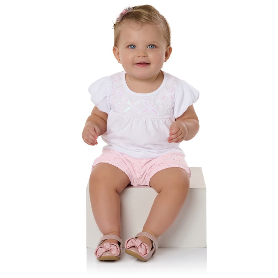 Conjunto baby short Laise Tileesul