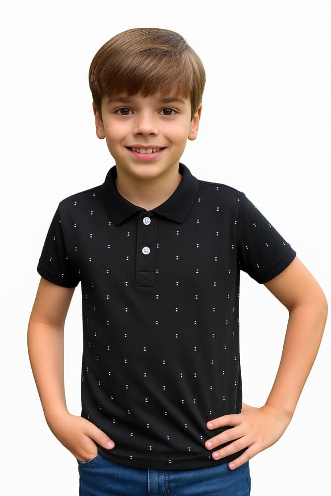 Camisa polo em algodão