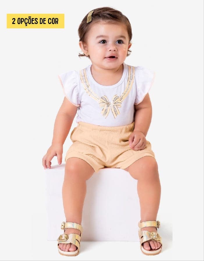 Conjunto baby laço Tileesul