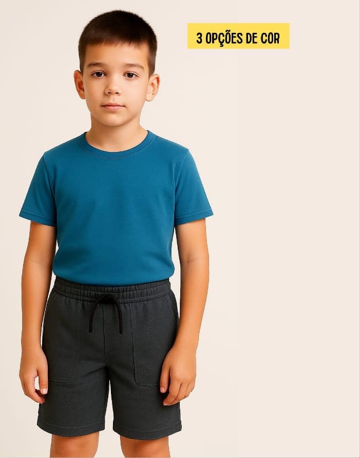 Bermuda menino com bolsos