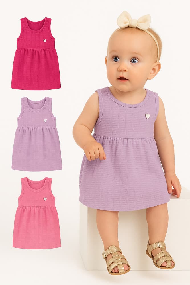 Vestido baby tecido trabalhado