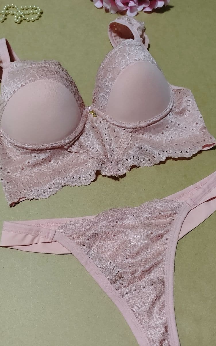 Conjunto lingerie fio duplo Estilosa, Nude Rosé