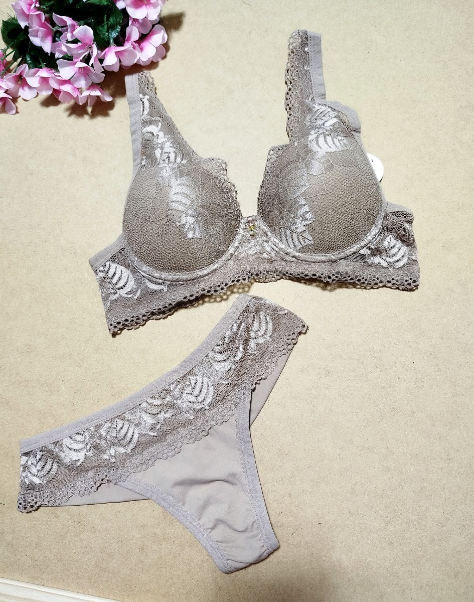 Conjunto lingerie fio duplo, preto - Foto 2
