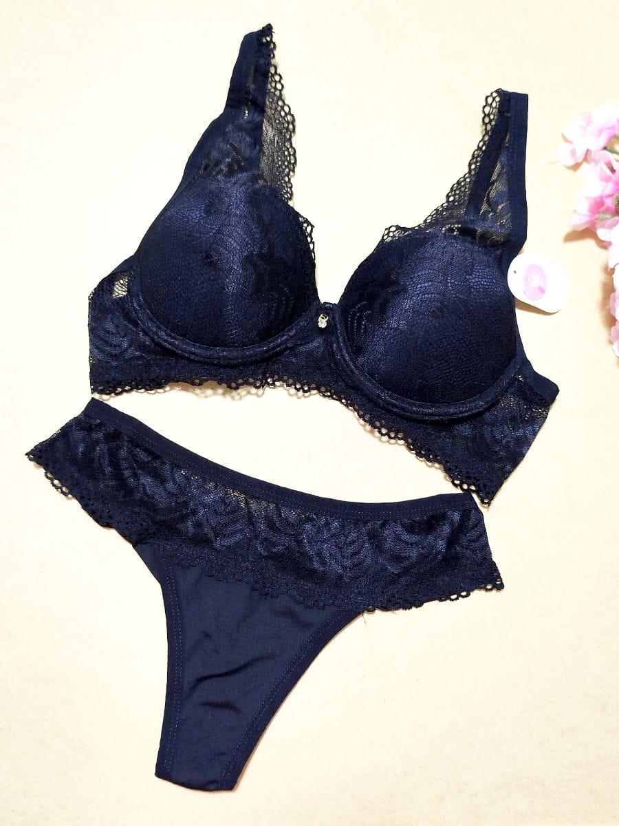 Conjunto lingerie fio duplo, preto - Foto 3