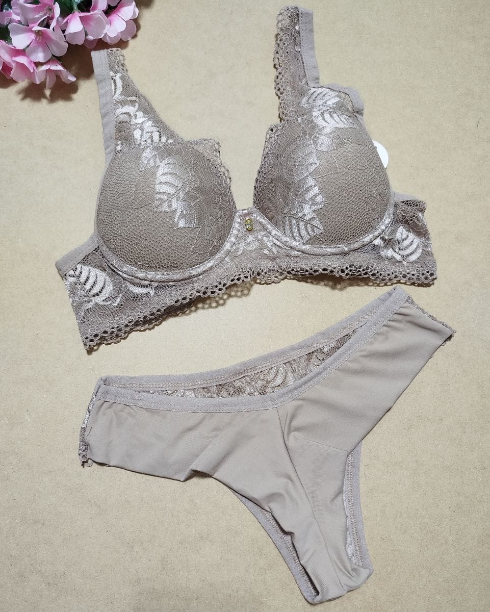 Conjunto lingerie fio duplo, preto - Foto 4