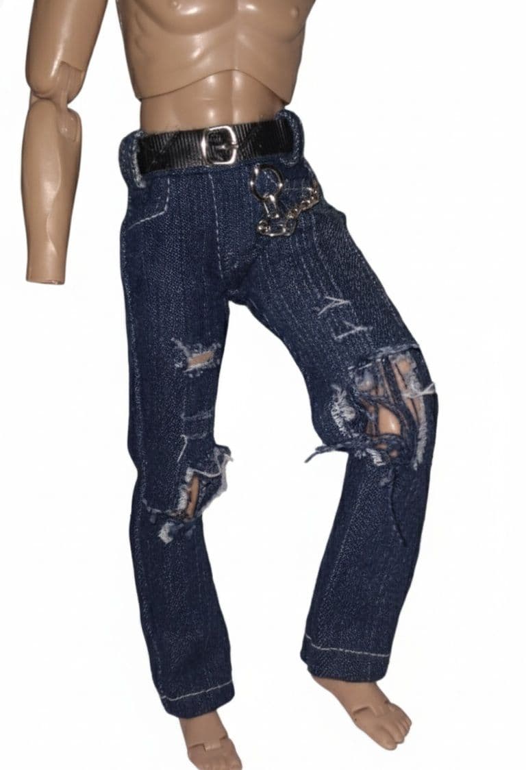 Calça jeans destroit