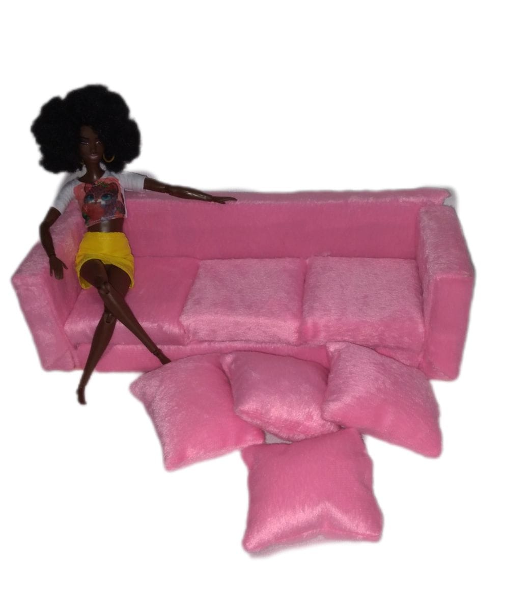 Sofá de luxo para boneca Barbie - Foto 2