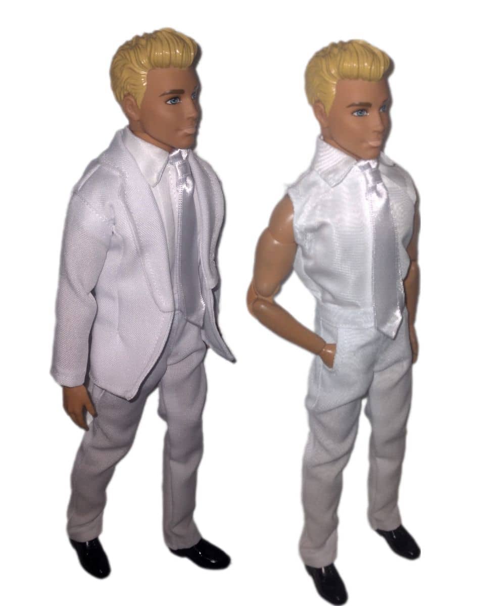 Terno branco para o Ken