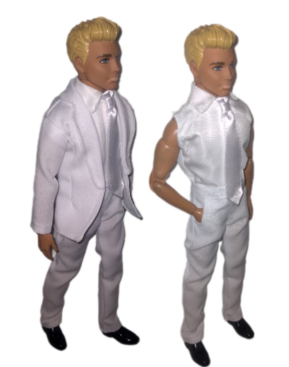 Terno branco para o Ken - Foto 1