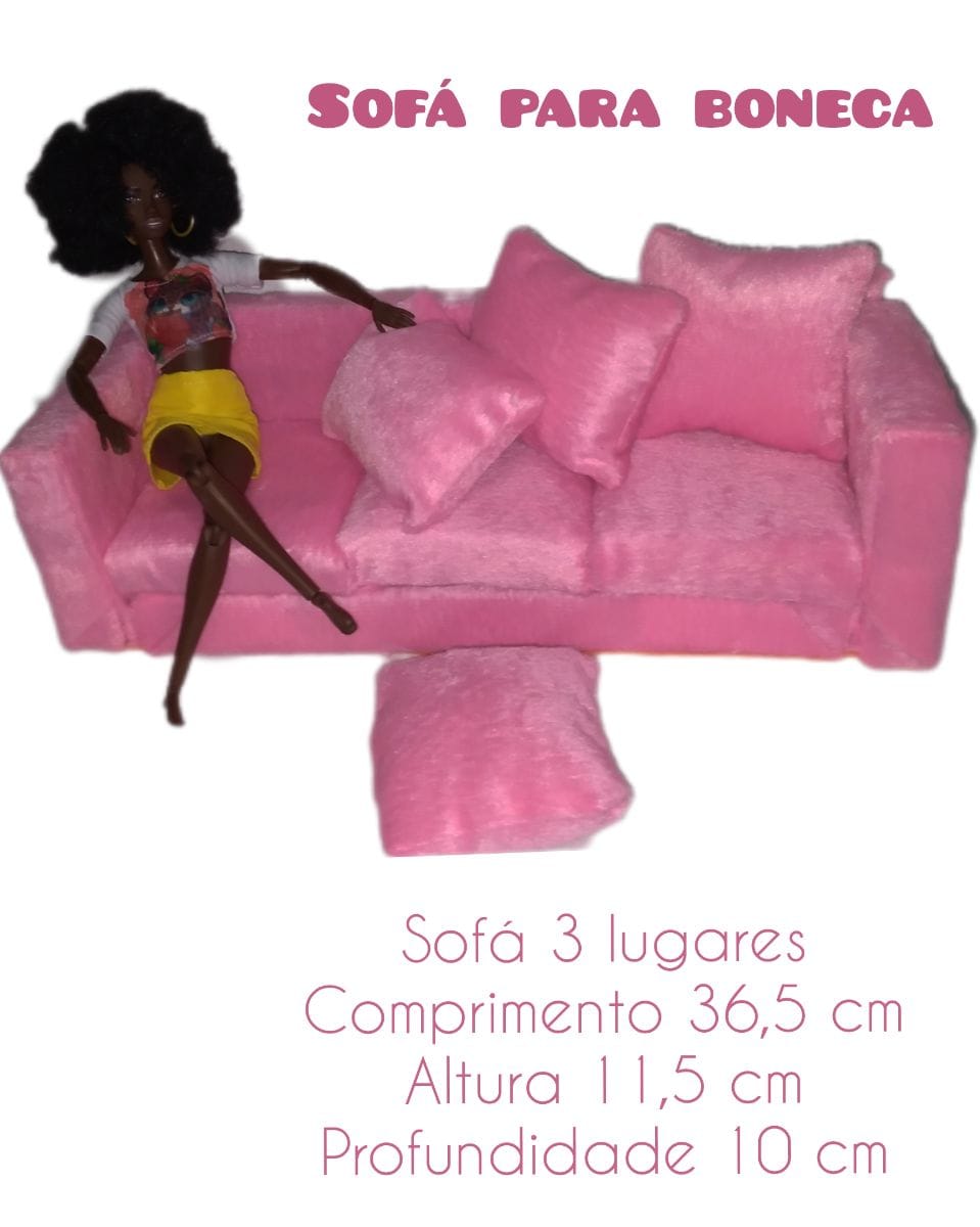 Sofá de luxo para boneca Barbie - Foto 1