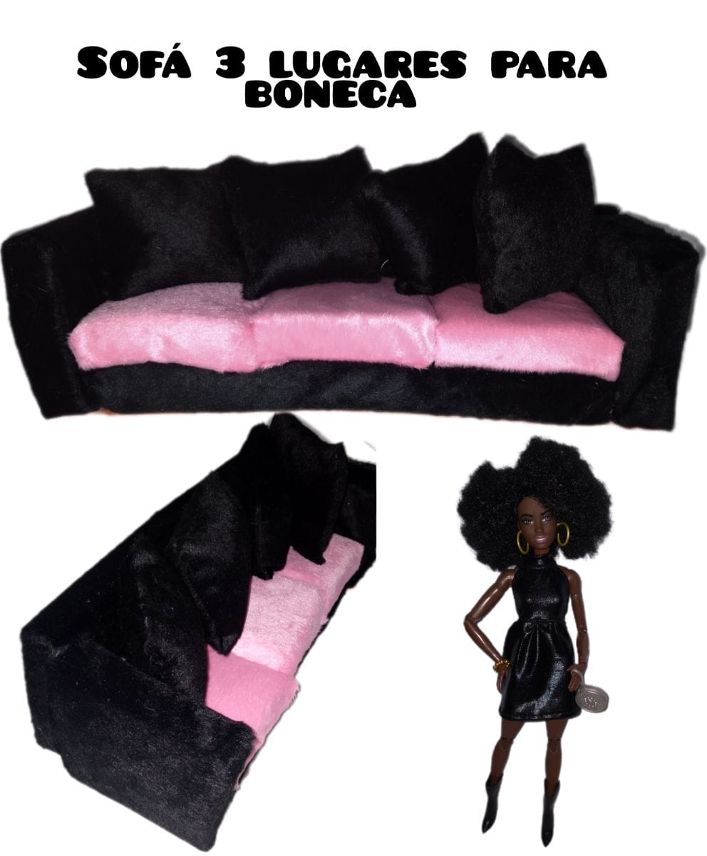 Sofá de luxo para boneca Barbie - Foto 1