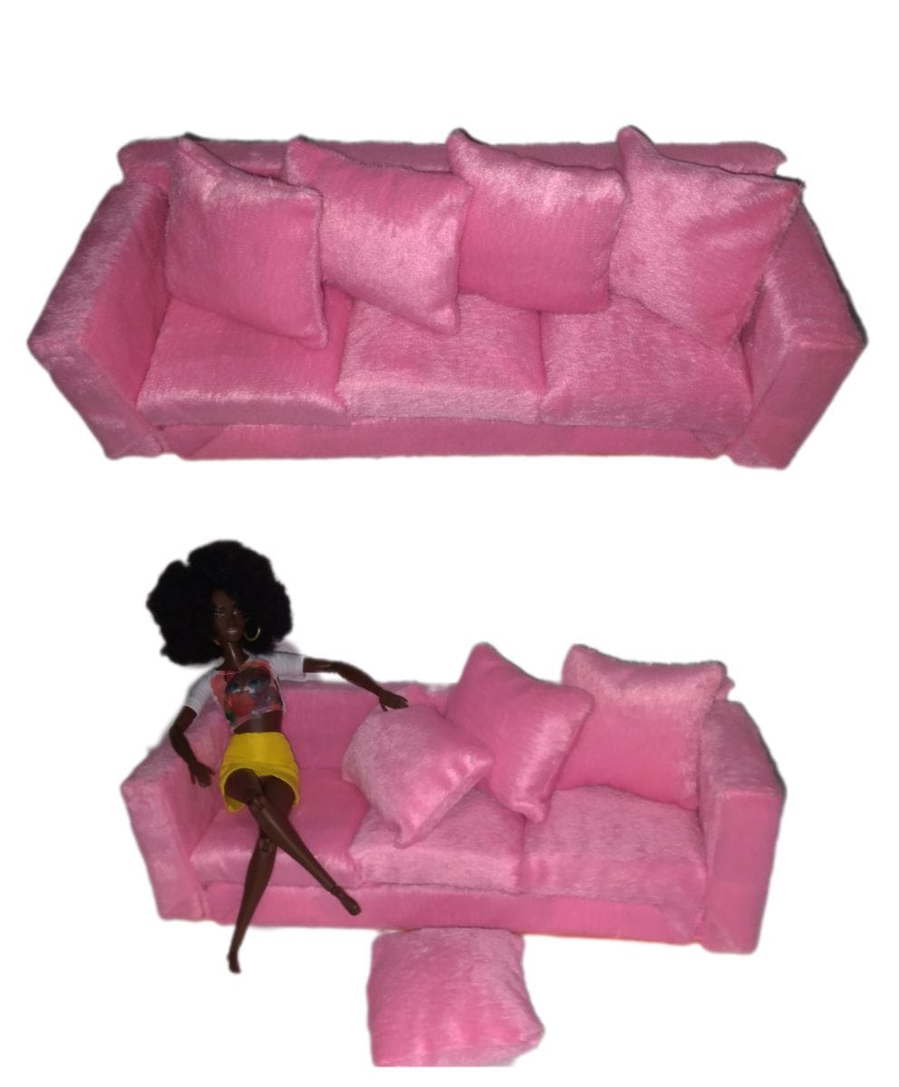 Sofá de luxo para boneca Barbie - Foto 4