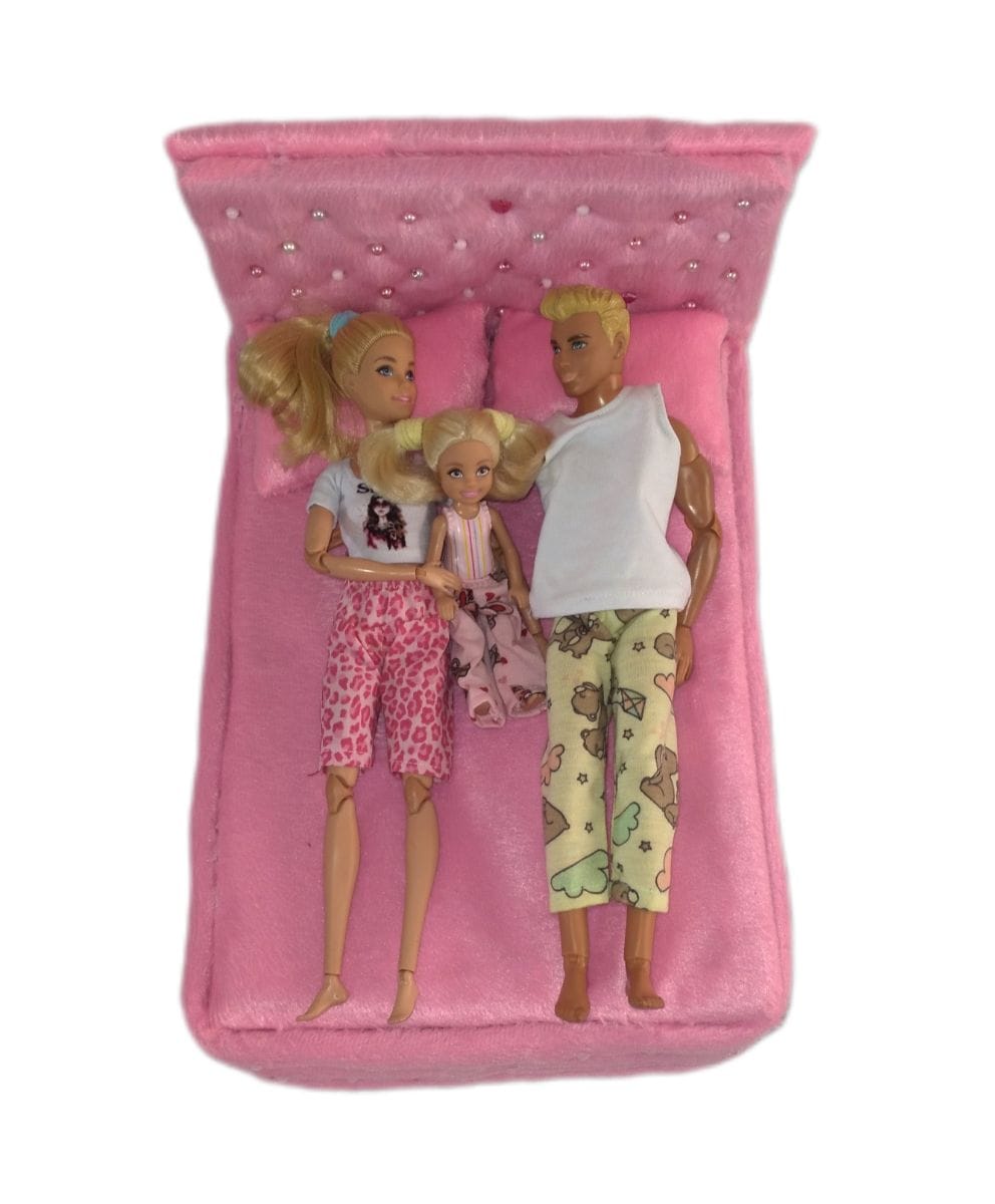 Cama de luxo tipo casal para boneca até 30cm - Foto 1