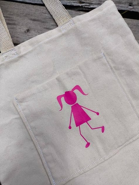 Ecobag Menina Pink - Foto 1