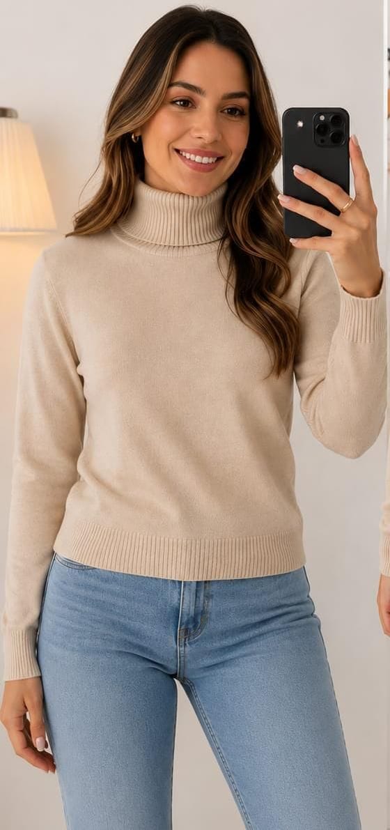 Blusa Gola Alta dupla cacharrel - Foto 1