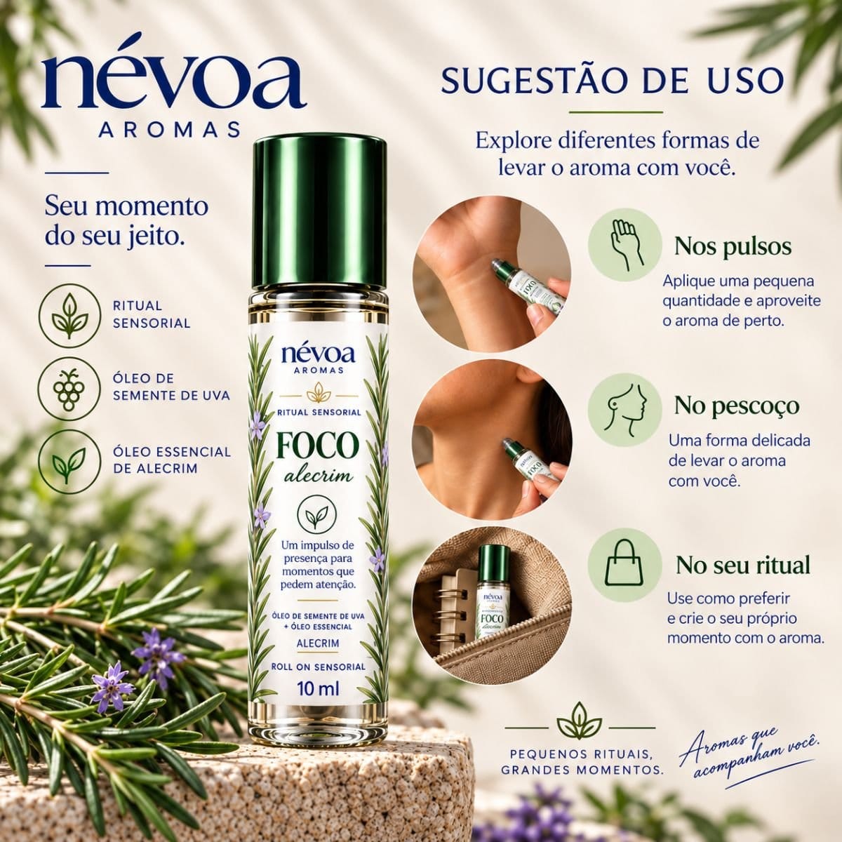 Roll On Sensorial FOCO — Alecrim - Foto 2