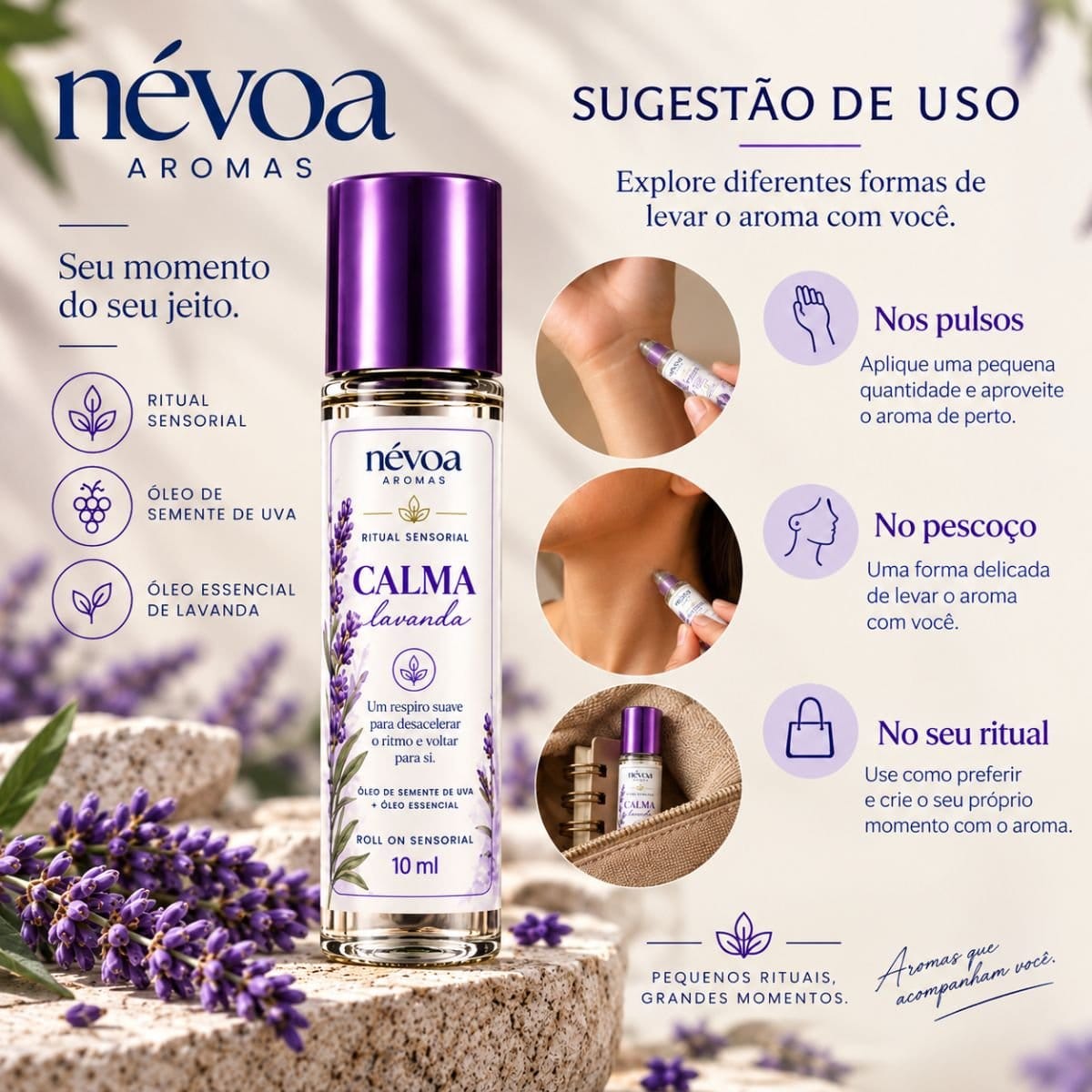 Roll On Sensorial CALMA — Lavanda - Foto 2