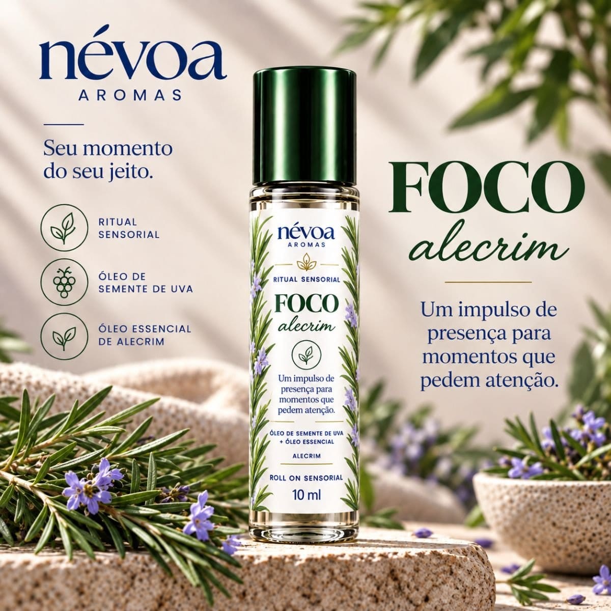 Roll On Sensorial FOCO — Alecrim - Foto 1
