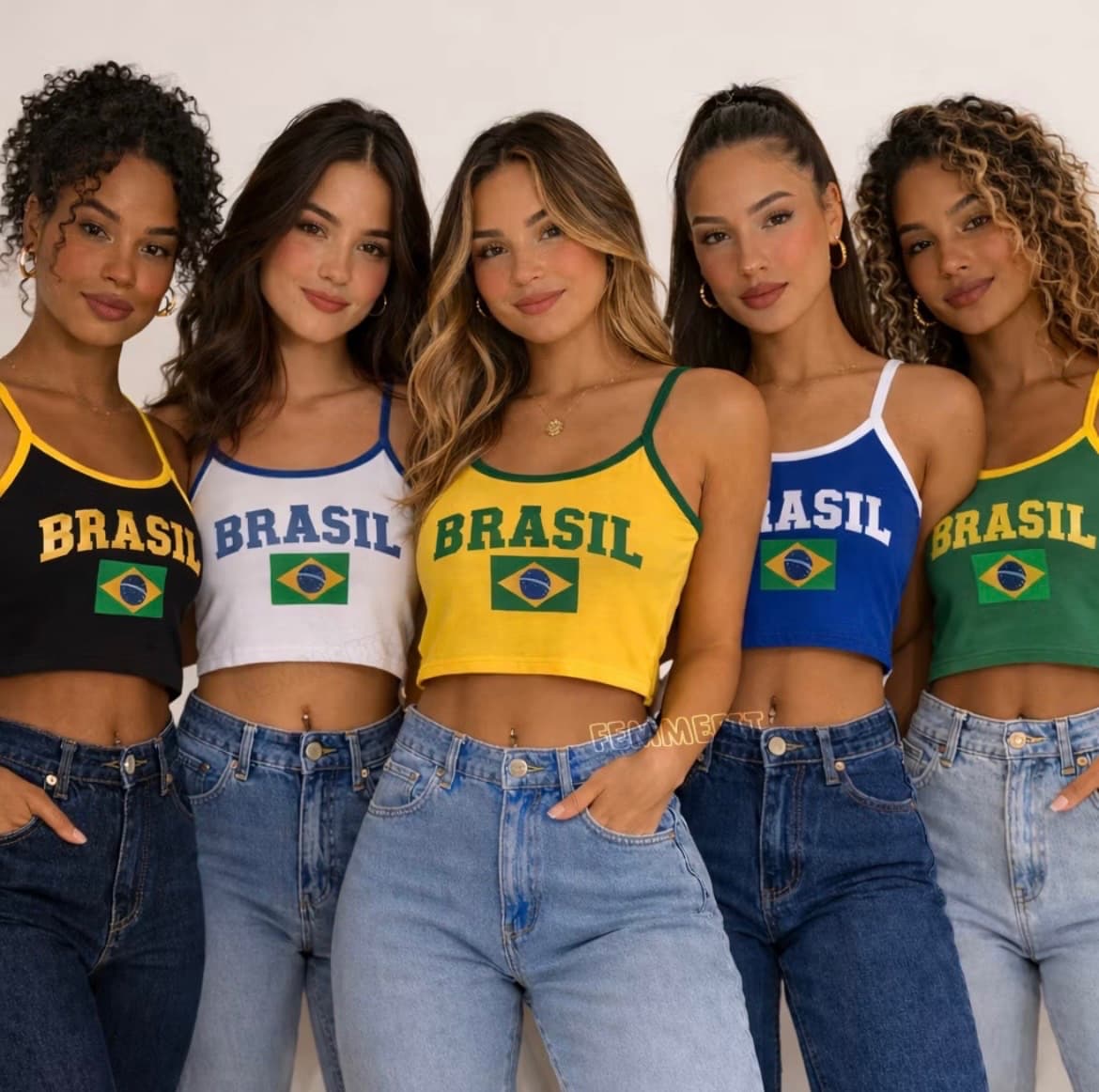 Cropped Brasil Blusa Feminina