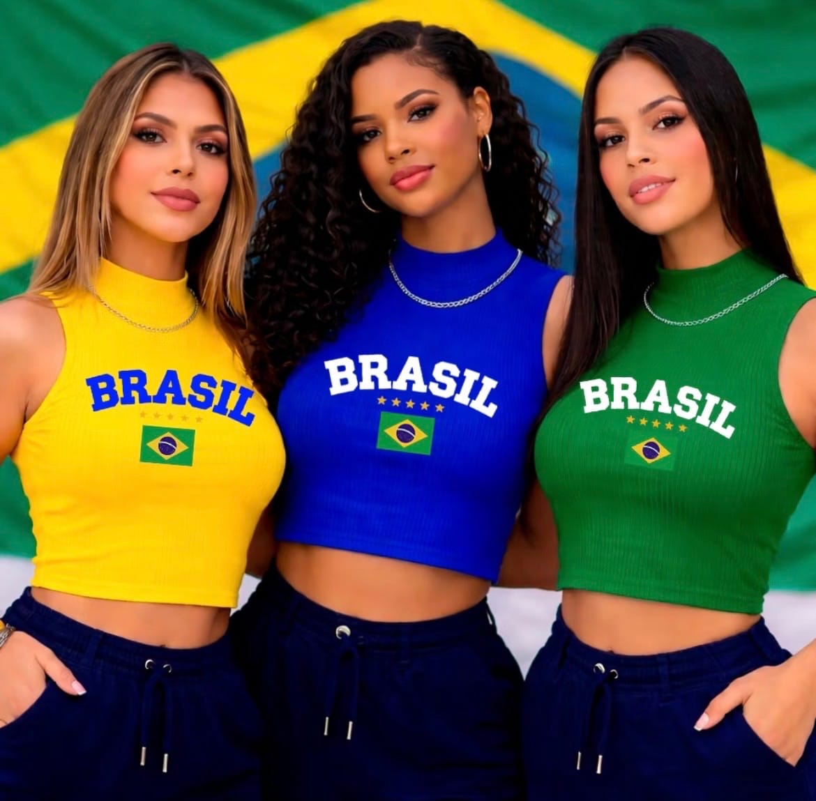 Cropped Gola Alta Canelado - Foto 1