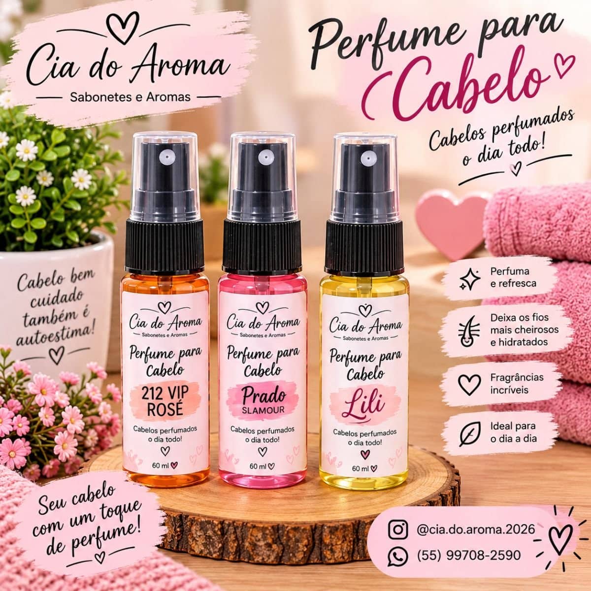 Perfume pra cabelo