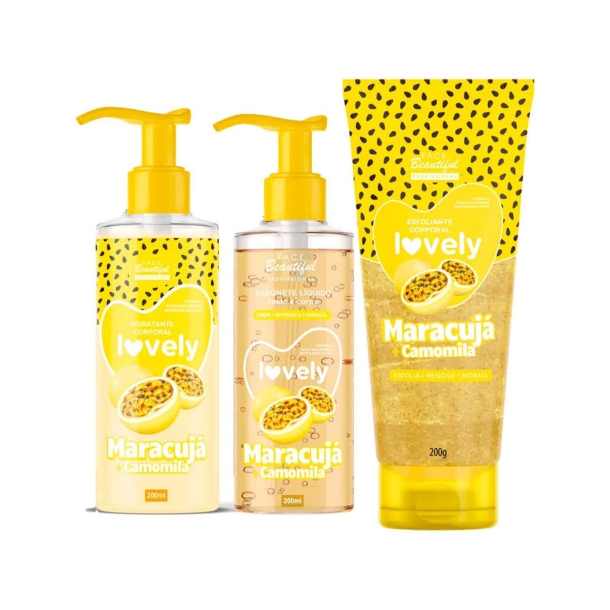 Kit Lovely Corporal Sabonete Liquido\ Hidratante\ Esfoliante - Foto 3