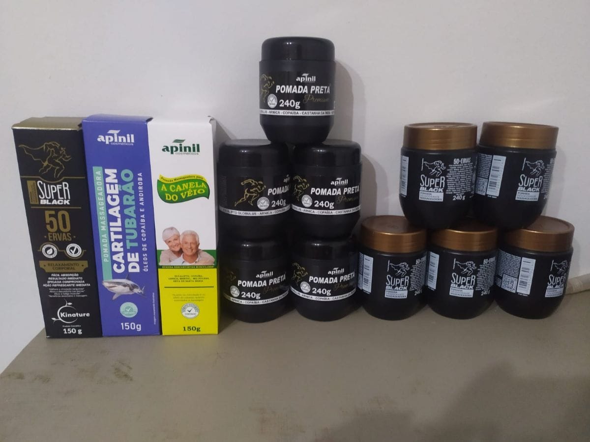 POMADA PRETA MASSAGEADORA 50 ERVAS 240MG - Foto 2