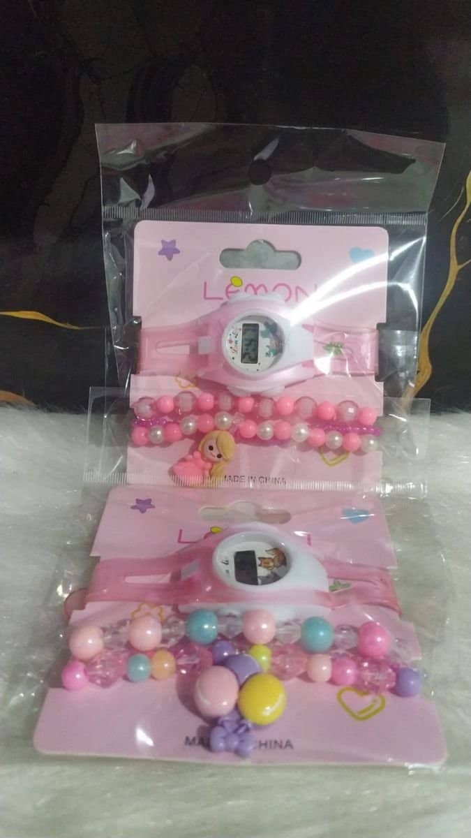 KIT INFANTIL RELOGIO E PULSEIRA