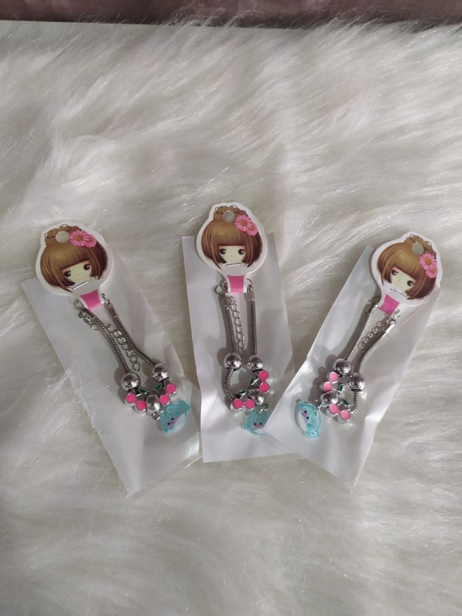 PULSEIRA INFANTIL COM PINGENTE INOX - Foto 1