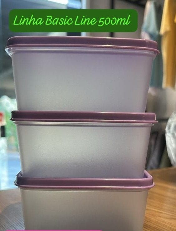 Kit com 3 Linha Basic line 500ML Tupperware - Foto 1
