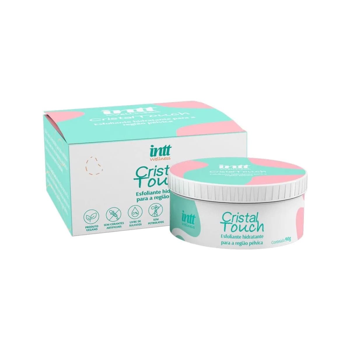 CRISTAL TOUCH ESFOLIANTE PÉLVICO E HIDRATANTE CORPORAL 90G INTT WELLNESS