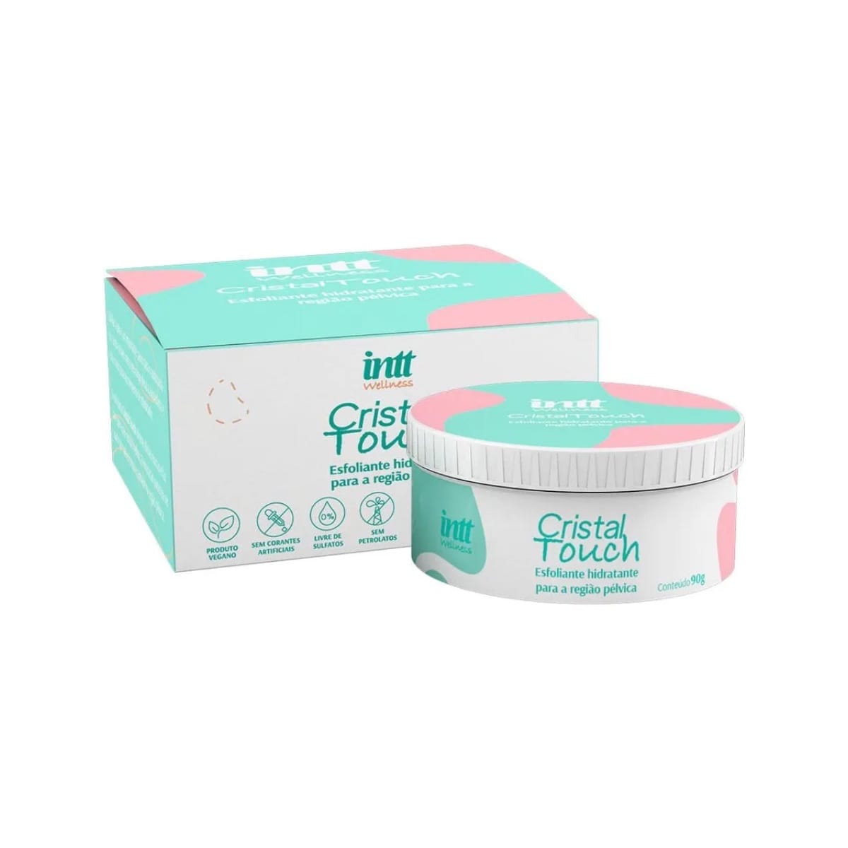 CRISTAL TOUCH ESFOLIANTE PÉLVICO E HIDRATANTE CORPORAL 90G INTT WELLNESS - Foto 1