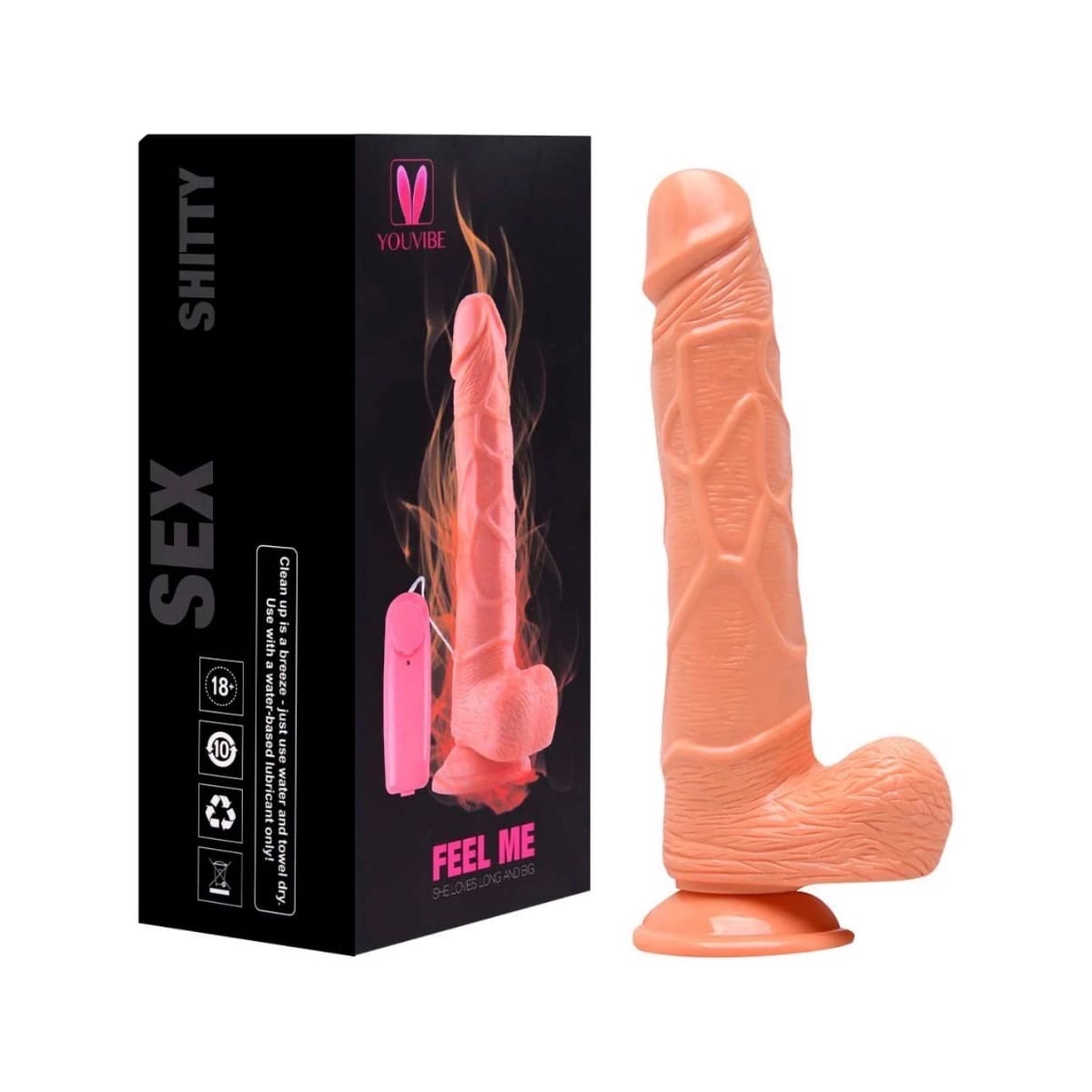 PRÓTESE PÊNIS ROTATIVO COM ESCROTO E VENTOSA VIPMIX - Foto 1
