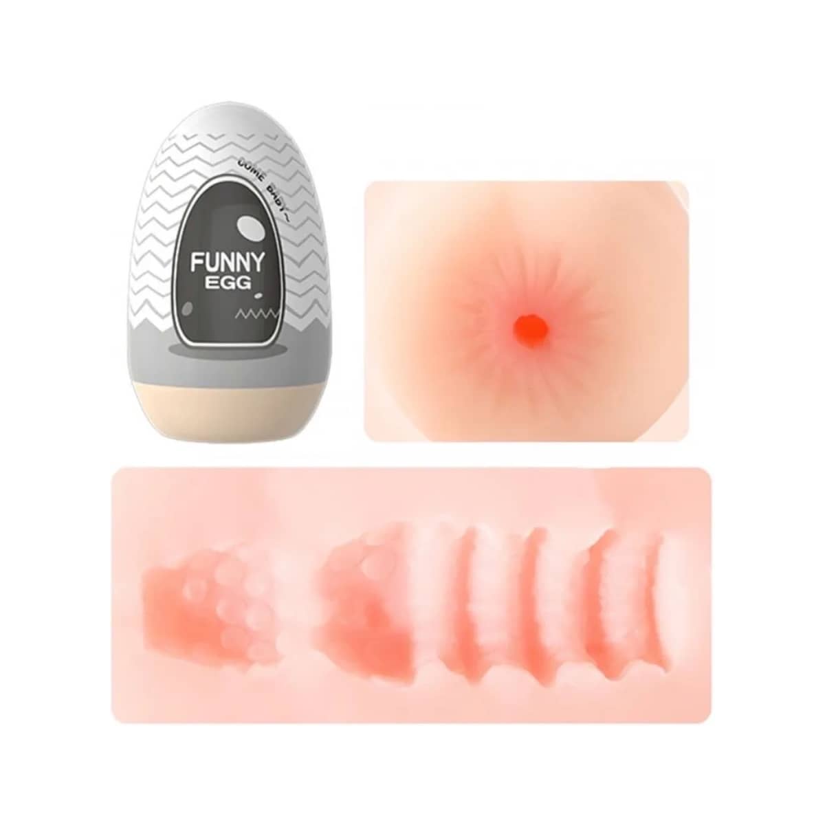 FUNNY EGG MASTURBADOR MASCULINO FORMATO DE ÂNUS EM CYBERSKIN VIP MIX