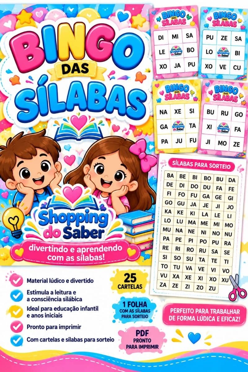 Bingo de Sílabas - Foto 1