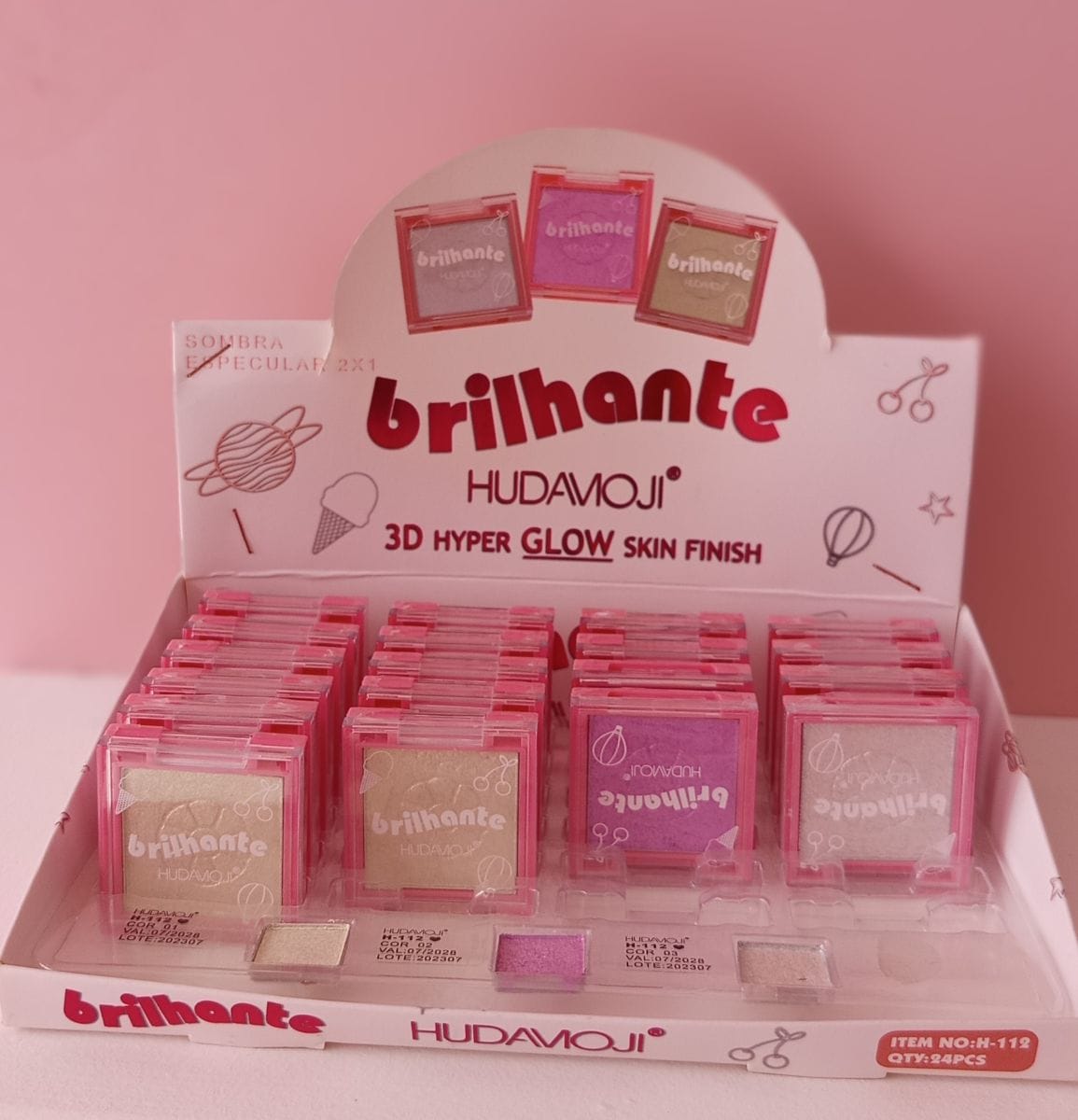 Brilhante HUDA MOJI – 3D Hyper Glow Skin Finish - Foto 2