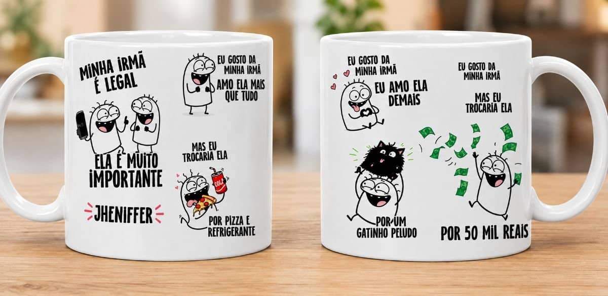 Caneca personalizada da irmã