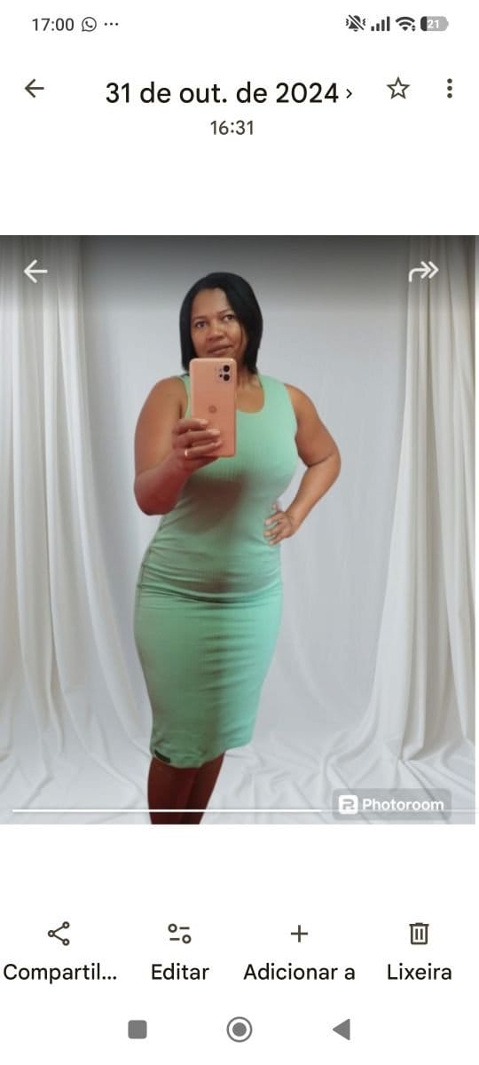 Vestido tubinho forrado na malha canelada de viscose - Foto 3