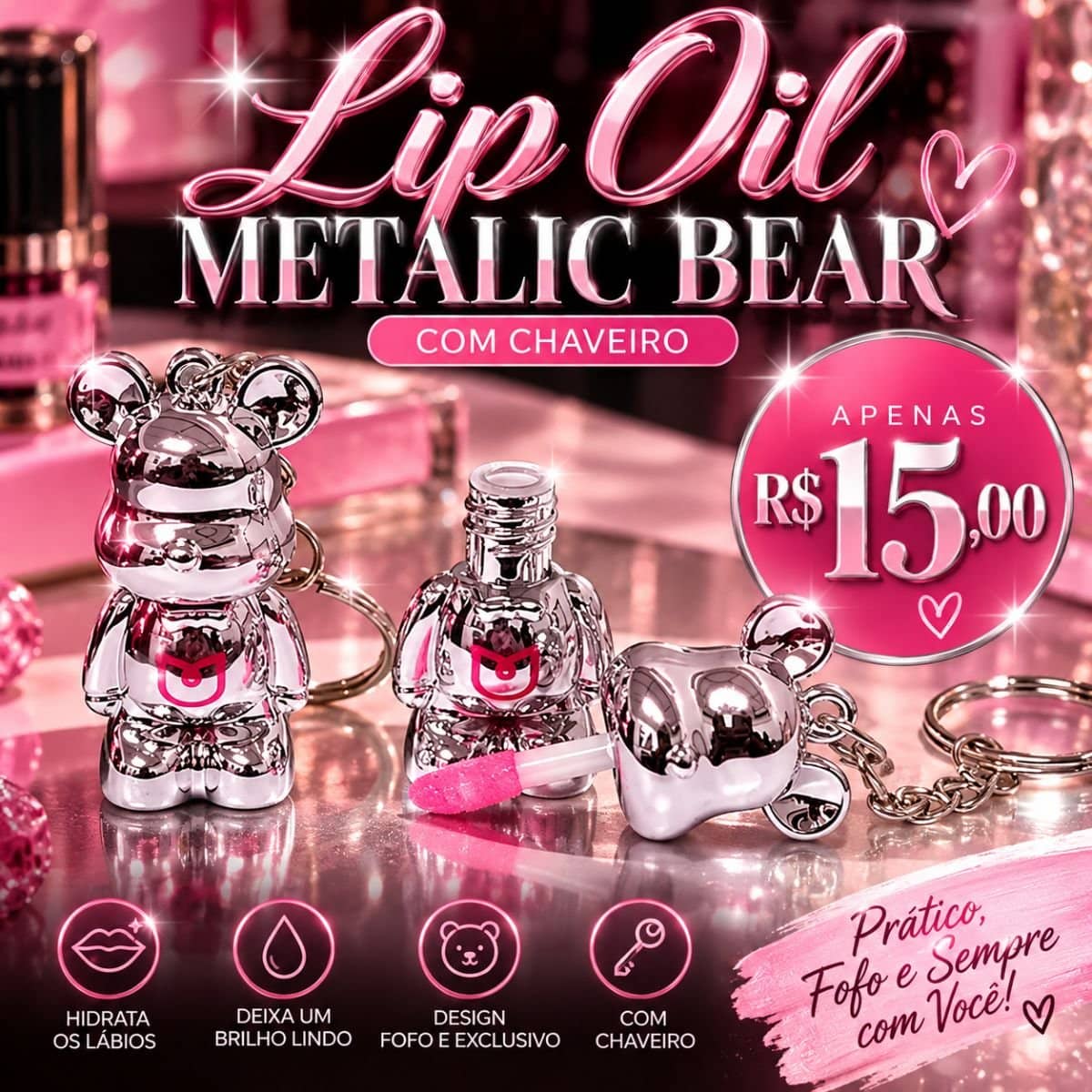 Lip Oil Metallic Bear da Mia Make