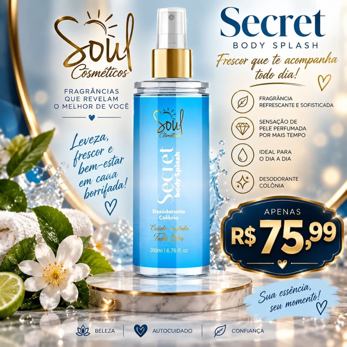 Body Splash Secret 200ml Soul - Foto 1